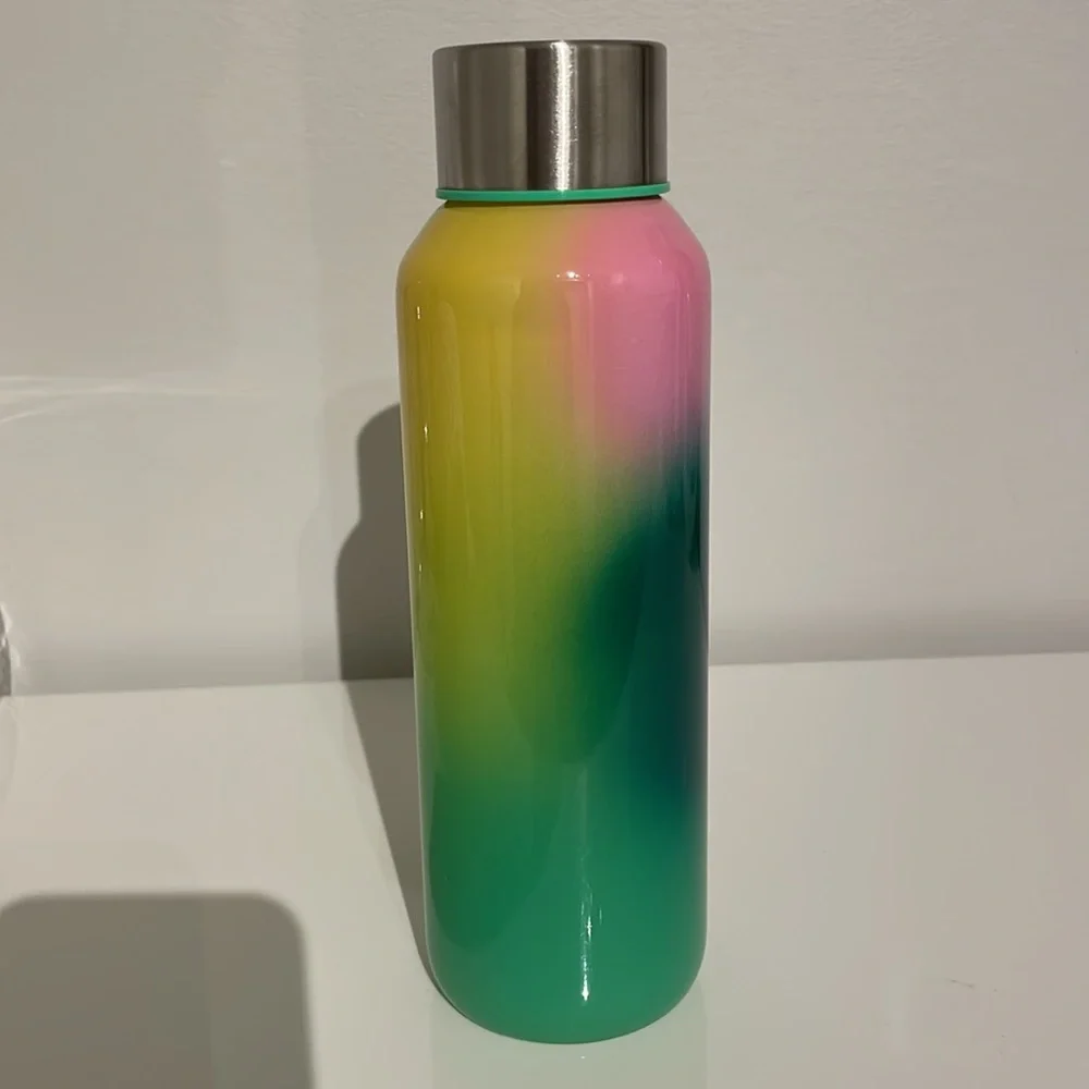 New Multi-Coloured Glass Starbucks Water Bottle 20 Fl Oz - Picture 3 of 5